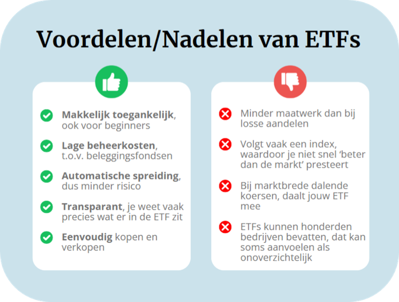 Voor- en nadelen van ETF beleggen